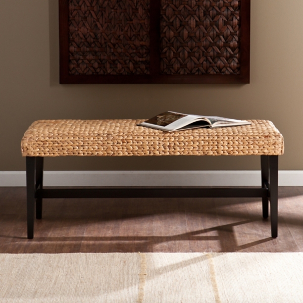 Natural Blanchard Water Hyacinth Bench