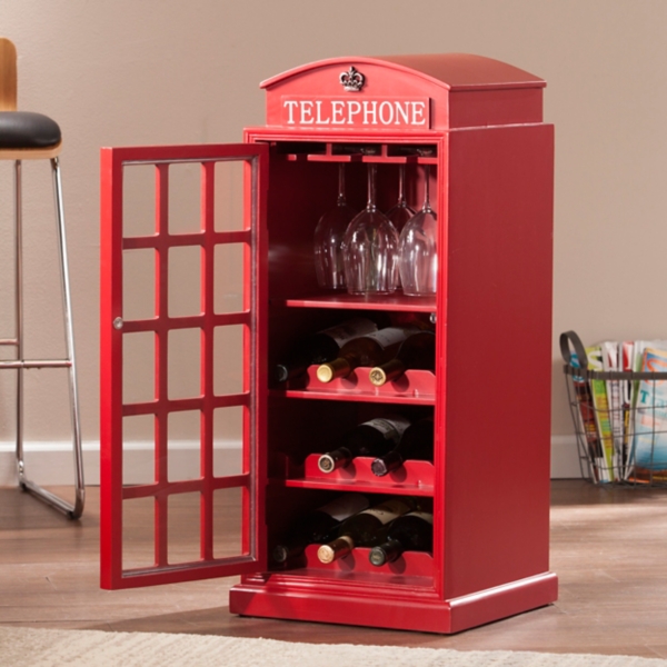 Franklin Phone Booth Wine Cabinet