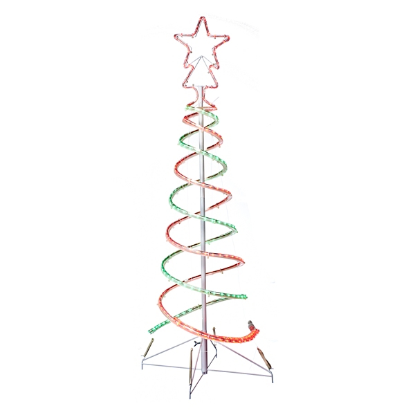 Red Spiral Christmas Tree - Enchanted Forest 3 Neon Led Spiral Rope ...