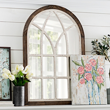 White Distressed Panel Wall Mirror | Kirklands Home