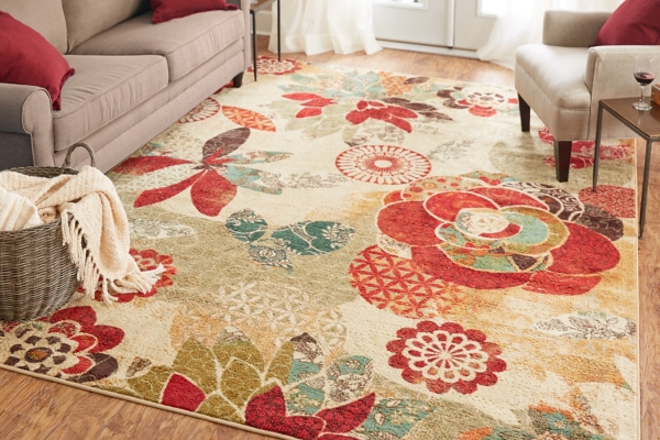 Geometric Floral Area Rug 8x10 Kirklands