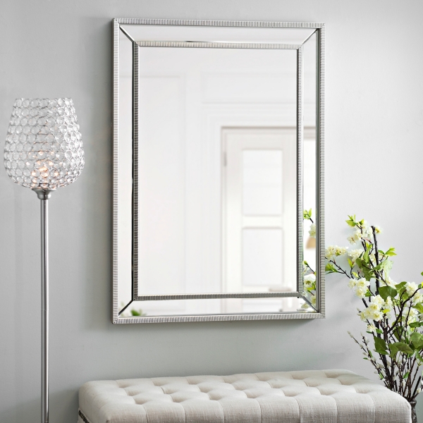 Silver Geometric Mirror – DecorLUXE Furniture