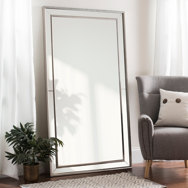 Floor silver deals mirror