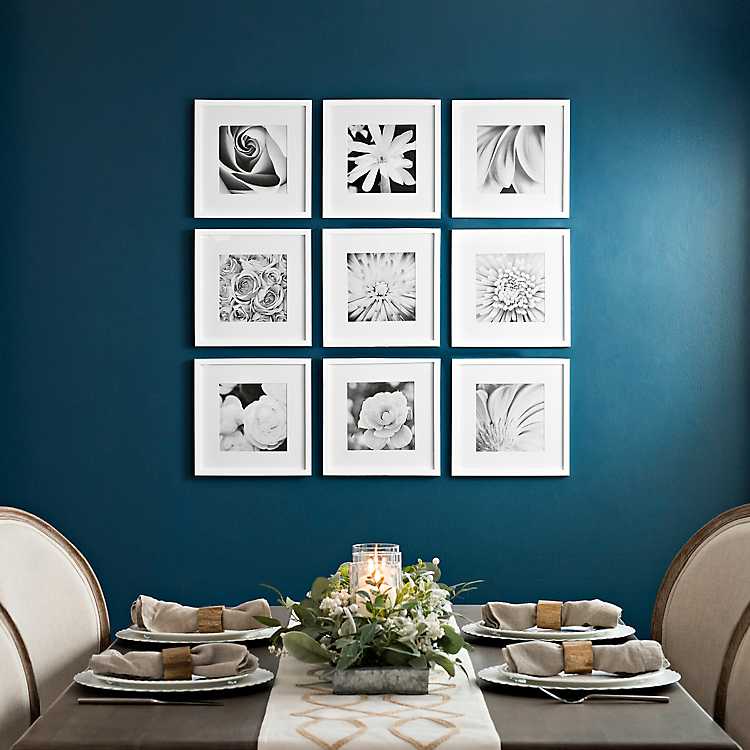 Plain White 9 Pc Gallery Wall Picture Frame Set Kirklands - Photo Gallery Wall White Frames