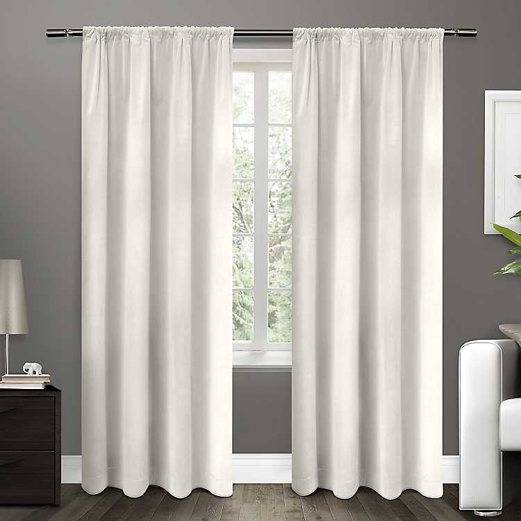 White Blackout Curtain Panel 84 In, White Blackout Curtains 84