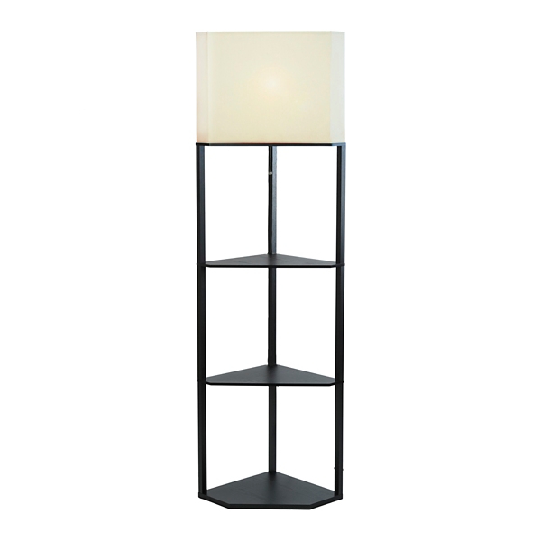 corner floor lamp with shelves