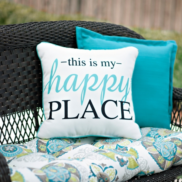 our happy place pillow