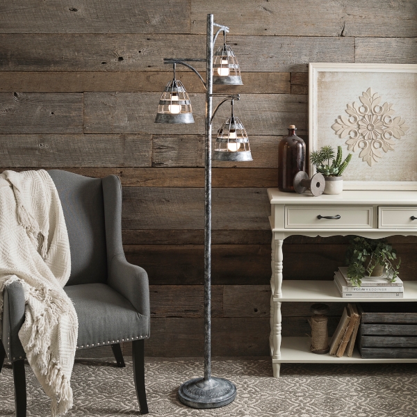 farmhouse galvanized table lamp