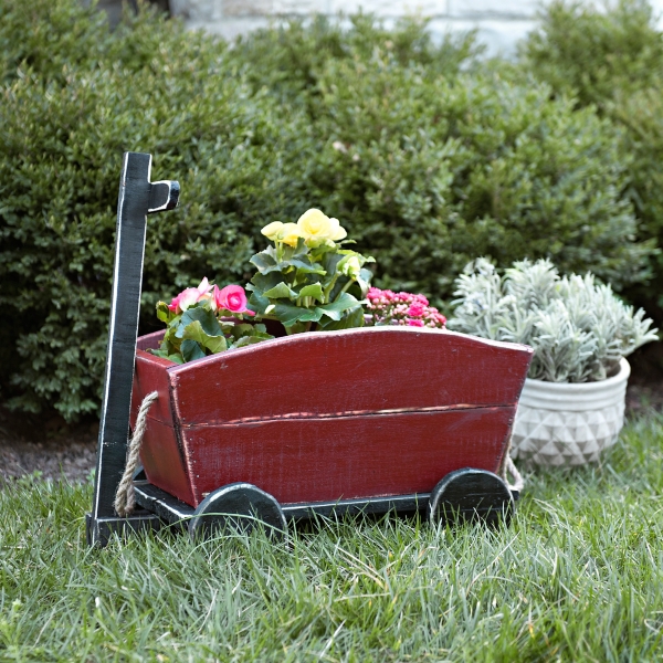 Decorative Garden Wagon Planter Shelly Lighting