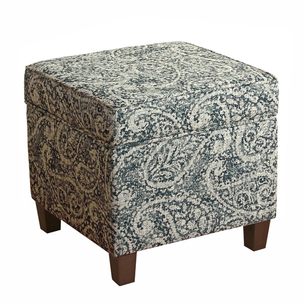Blue Paisley Storage Ottoman Kirklands Home
