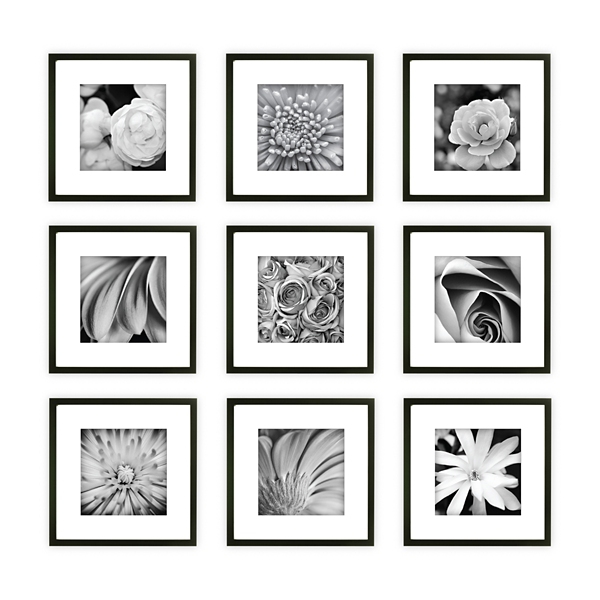 Gallery Wall Frame Set of 6 Picture Frames in Black & White Frames Rustic  Synthetic Wood Frame Picture Frame Set Office Décor 