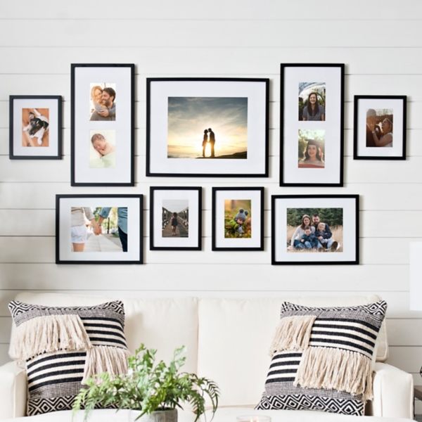 Black 9-pc. Matted Gallery Wall Picture 