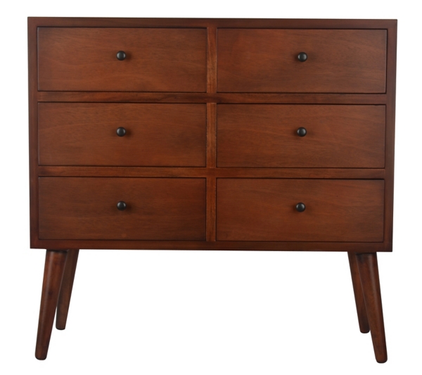 MidCentury Six Drawer Accent Chest Kirklands Home