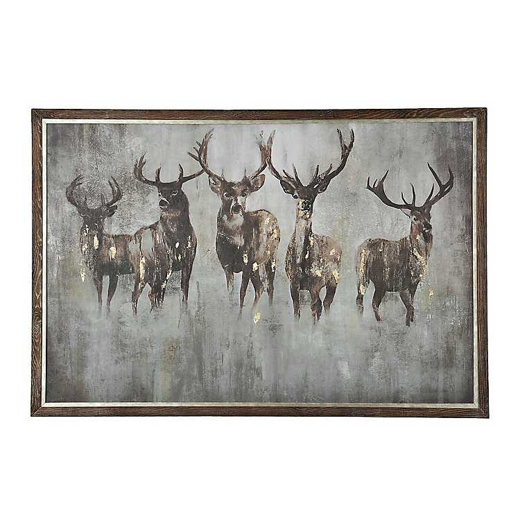 Herd Of Deer Framed Art Print