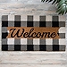 Black And White Buffalo Check Welcome Mat