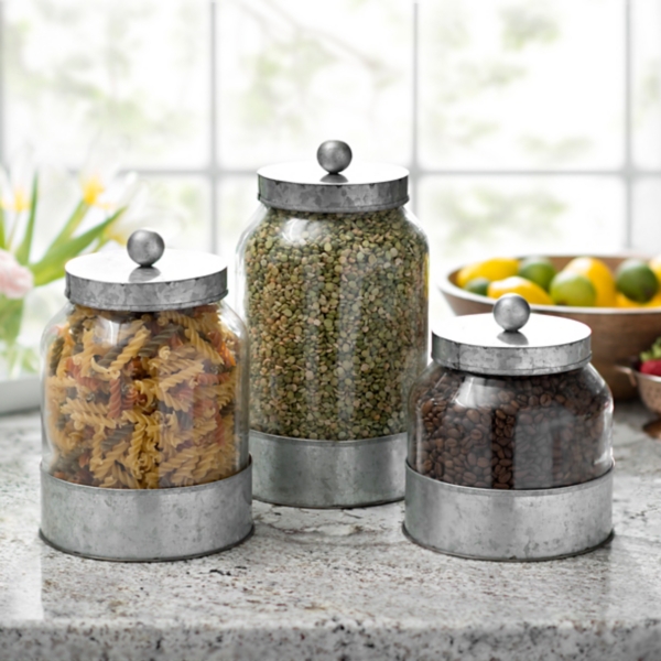 Veld Glass Kitchen Canisters