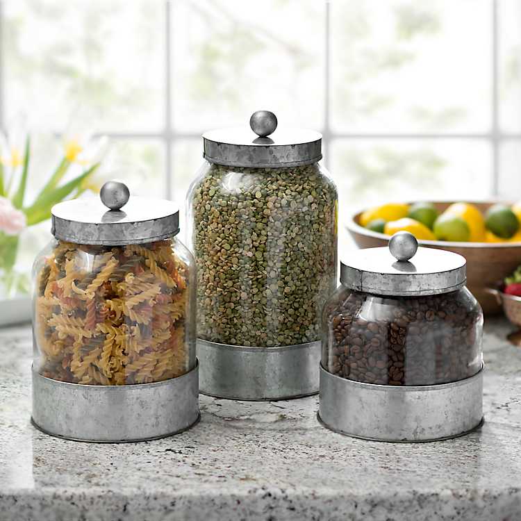 Premier White Galvanised Steel Utensils Canister Kitchen Storage Tin Jar 