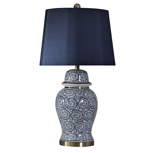Chinese Blue Ginger Jar Table Lamp 