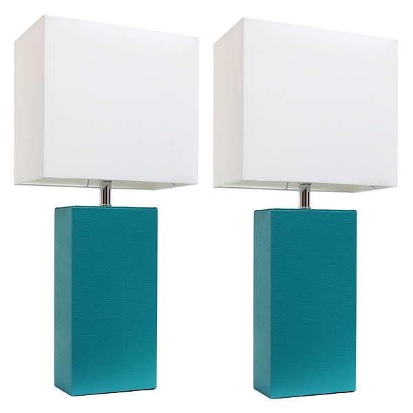 teal blue table lamps