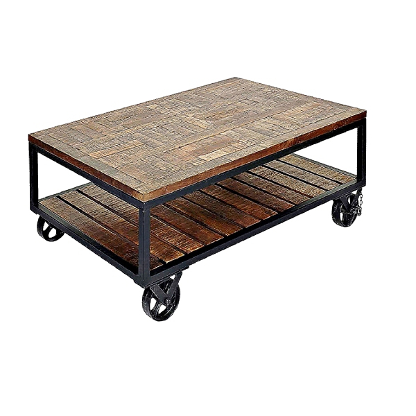 Industrial Trolley Wheel Coffee Table Kirklands