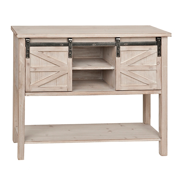 sofa table with doors