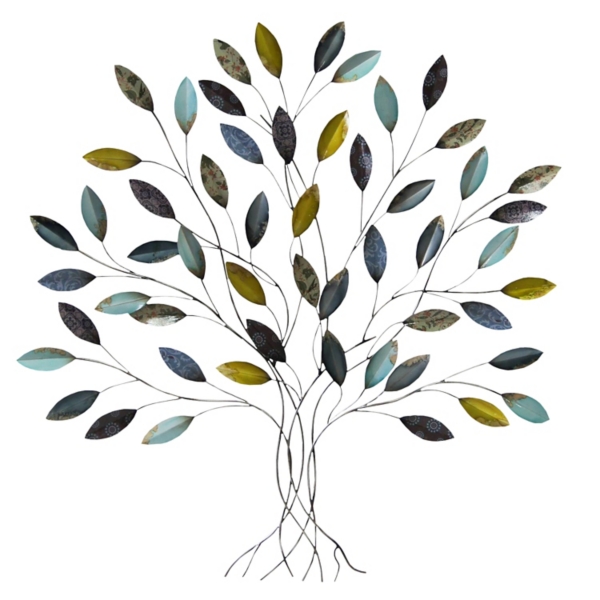 Blue and Yellow Tree Wall Plaque | Kirklands Home