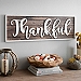 White Thankful Wood Plank Plaque