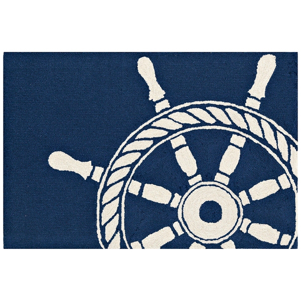 Ship Wheel Scatter Rug