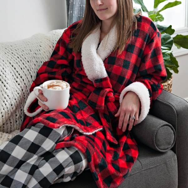 mens buffalo plaid robe