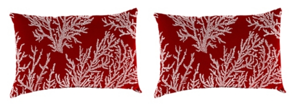 red accent pillows