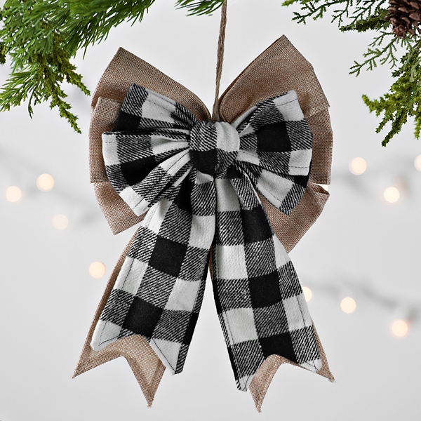 checkered christmas ornaments