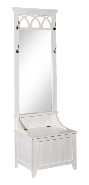 White Elliana Hall Tree Storage Bench Kirklands Home