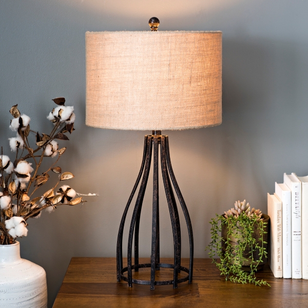 cage table lamp