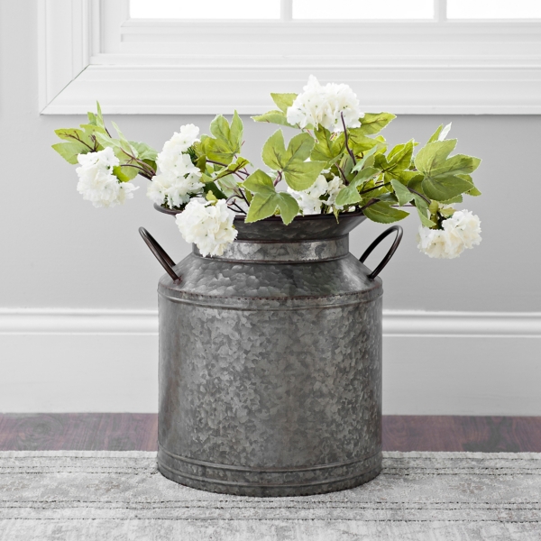 Wide Galvanized Metal Jug Vase Kirklands Home