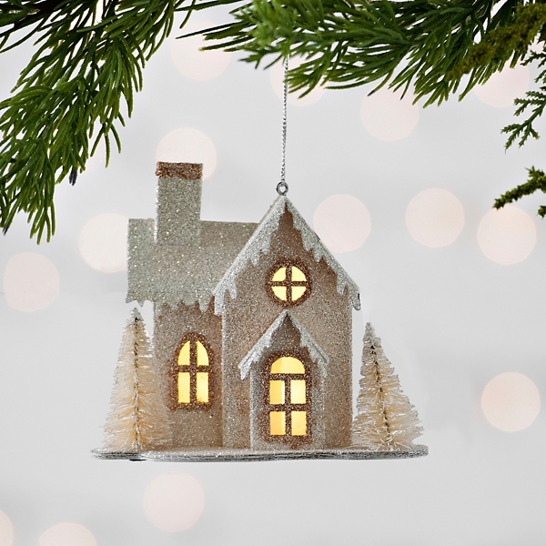 White LED House Ornament Kirklands Home