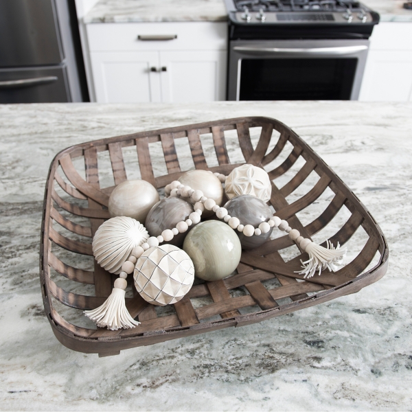 Wooden Tobacco Basket, 24 in. Kirklands Home