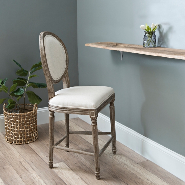 Louis Ivory Counter Stool