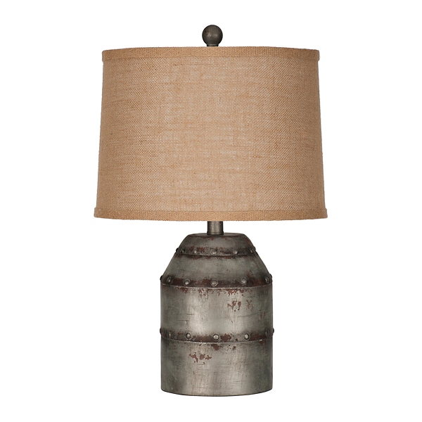 farmhouse galvanized table lamp