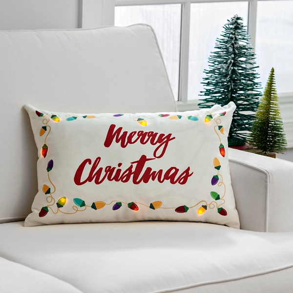 Pre-Lit Christmas Pillow