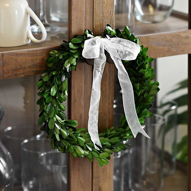 preserved boxwood wreath for home decor 