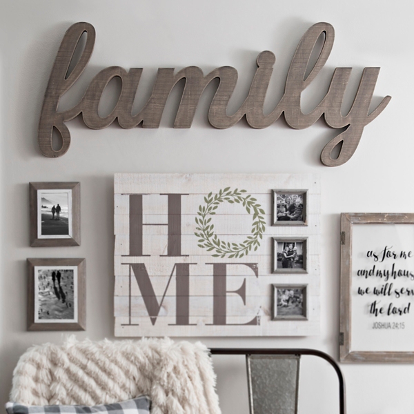 family wall word art