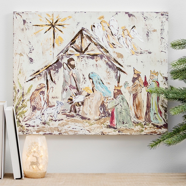 modern nativity painting