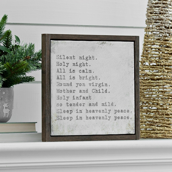 Silent Night Framed Wall Plaque Kirklands