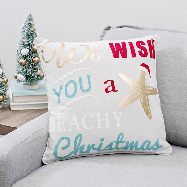 Coastal hotsell christmas pillow