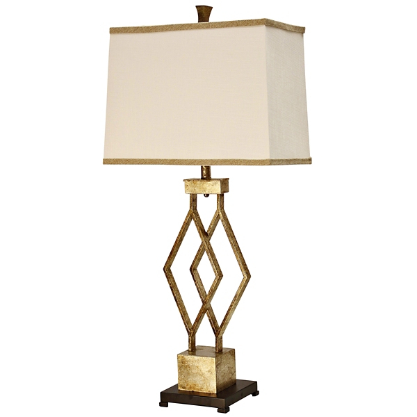 gold metal table lamp