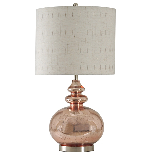 Blush mercury glass table sales lamp