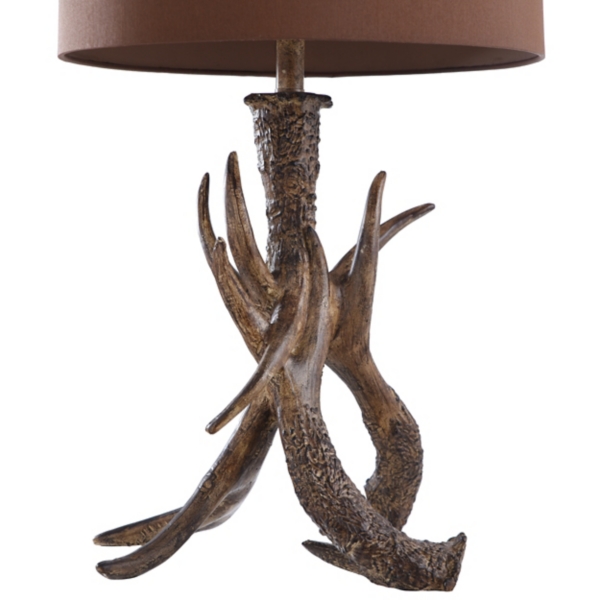Brown Faux Antler Table Lamp