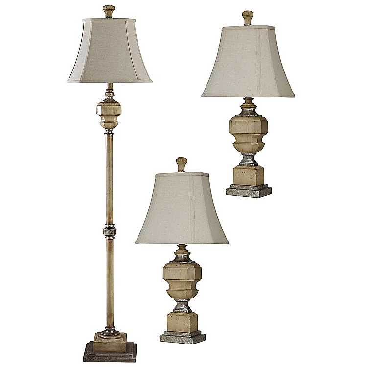 Antique Statue Floor And Table Lamps, Antique Floor Lamp With Table