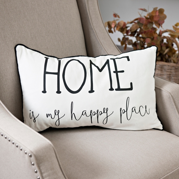 our happy place pillow