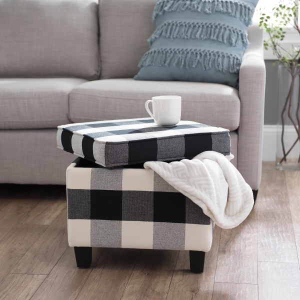 target plaid ottoman